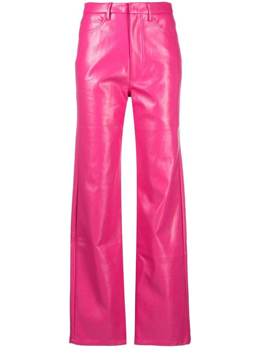 Pink Rotie Logo Embossed Trousers