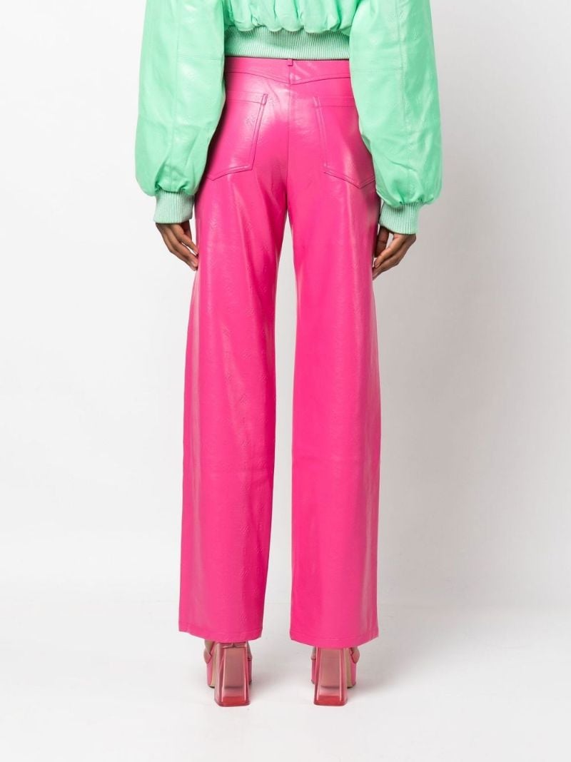 Pink Rotie Logo Embossed Trousers