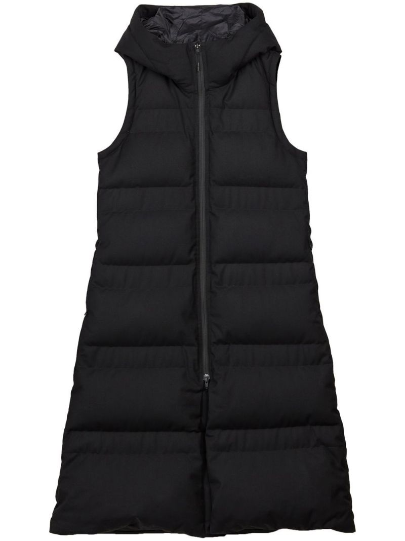 Black Hooded Down Gilet