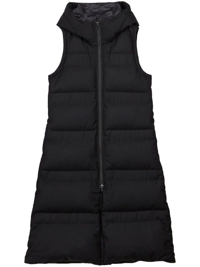 Black Hooded Down Gilet