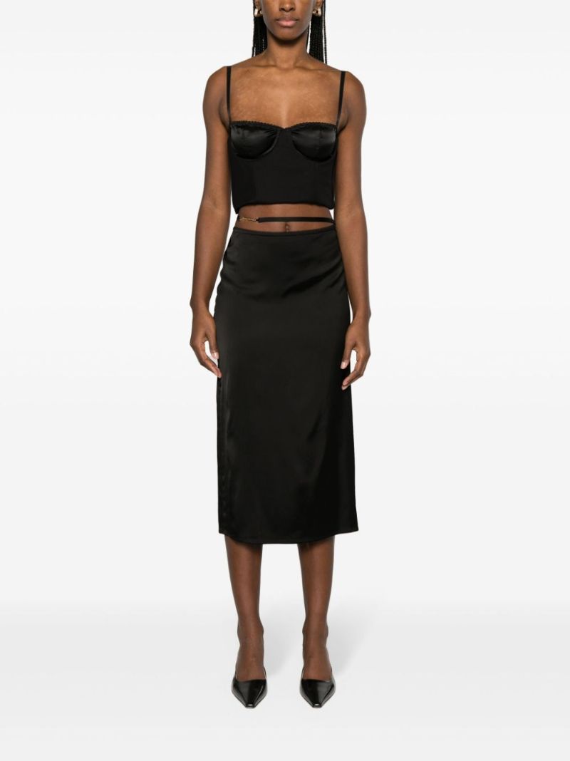 Black La Jupe Notte Midi Skirt