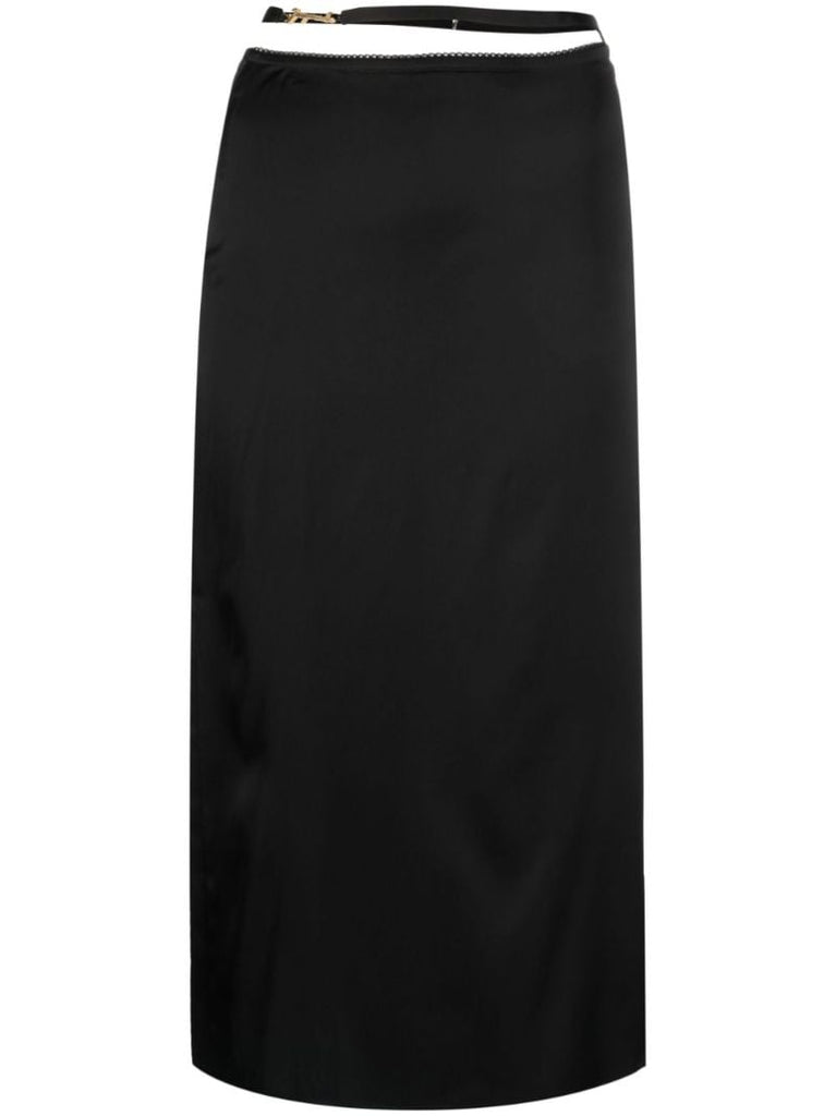 Black La Jupe Notte Midi Skirt