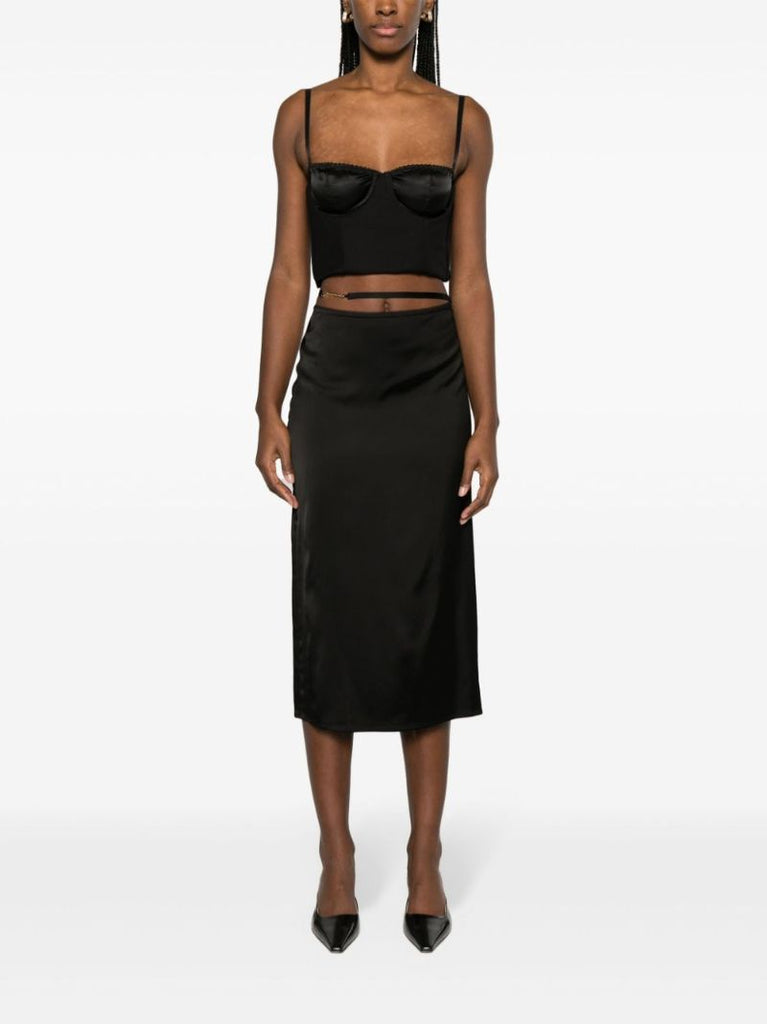 Black La Jupe Notte Midi Skirt