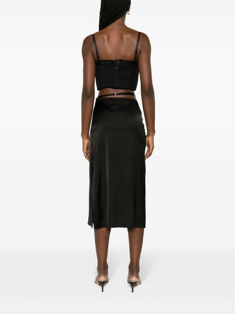 Black La Jupe Notte Midi Skirt