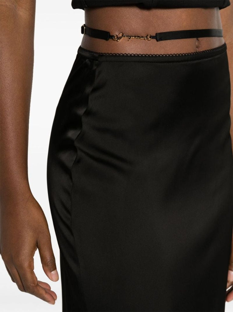 Black La Jupe Notte Midi Skirt