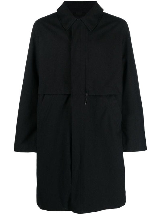 Black Classic Melton Gore-tex Coat