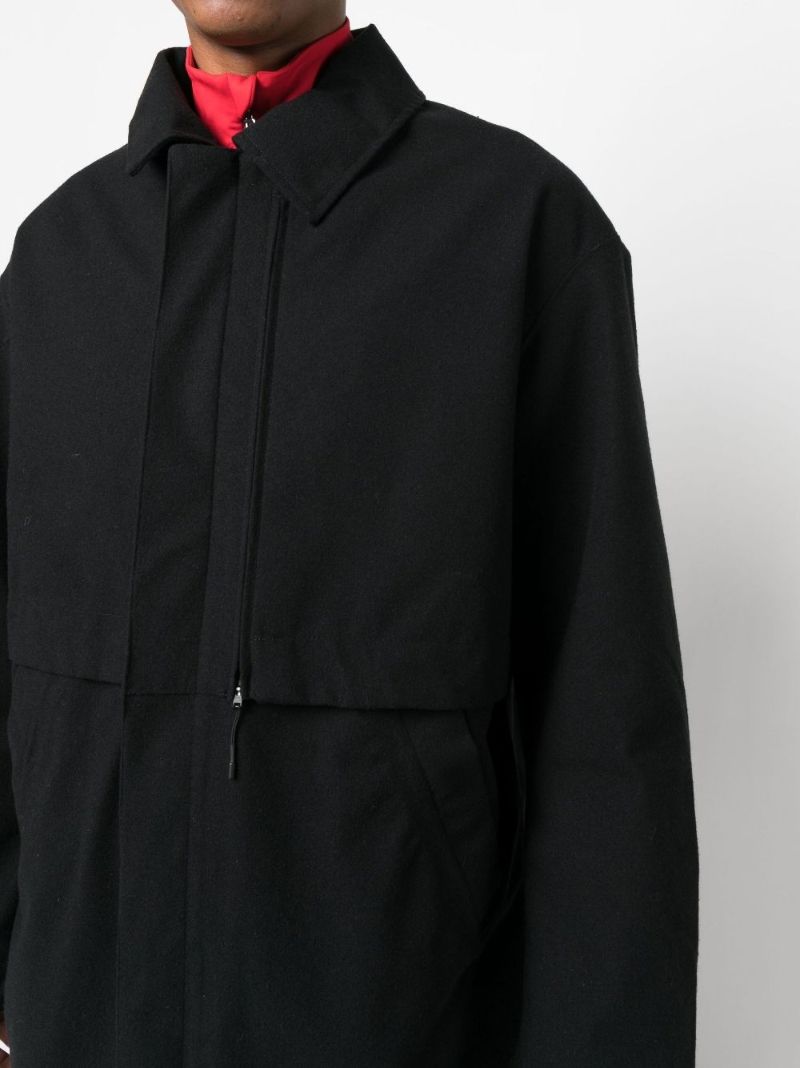Black Classic Melton Gore-tex Coat
