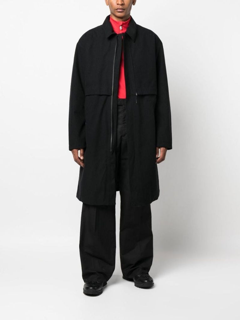 Black Classic Melton Gore-tex Coat