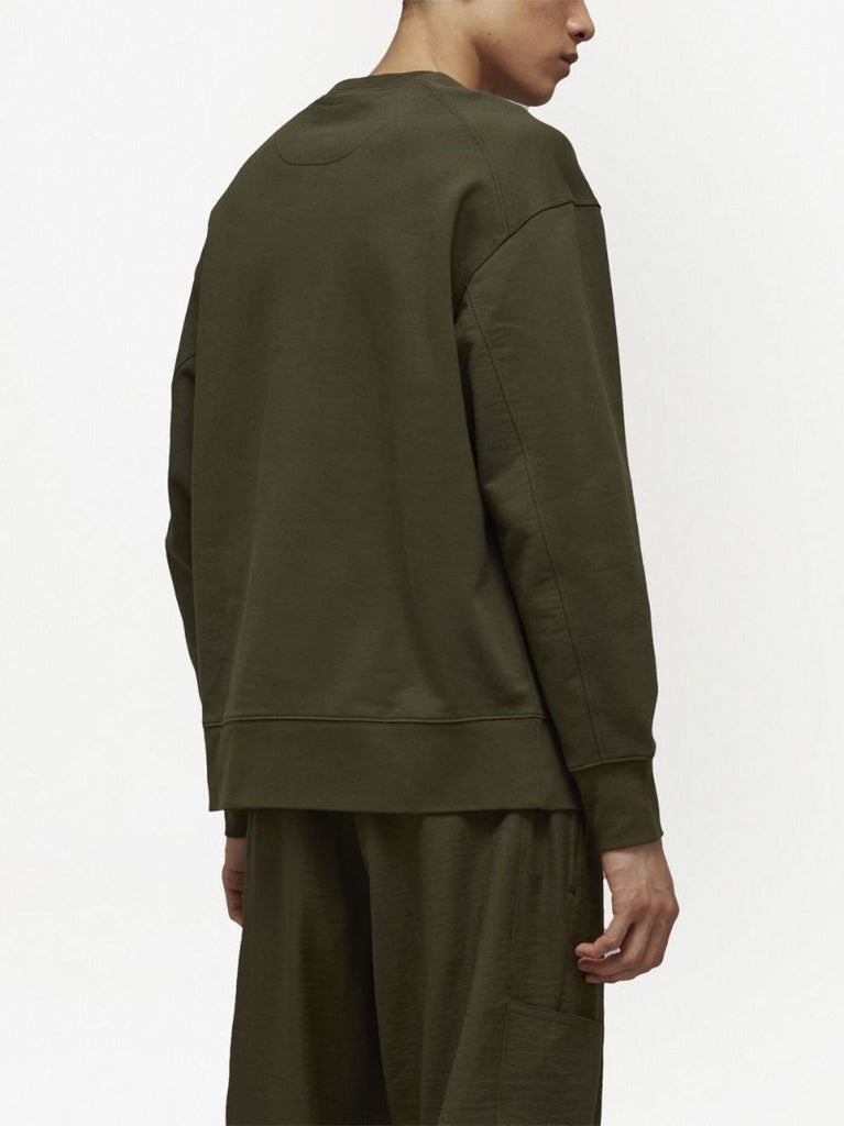 Green Logo Print Cotton Sweatshirt