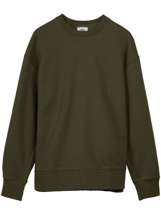 Green Logo Print Cotton Sweatshirt