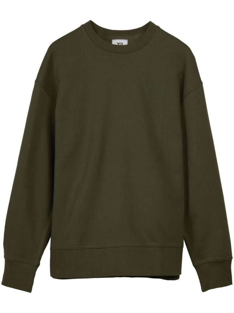 Green Logo Print Cotton Sweatshirt