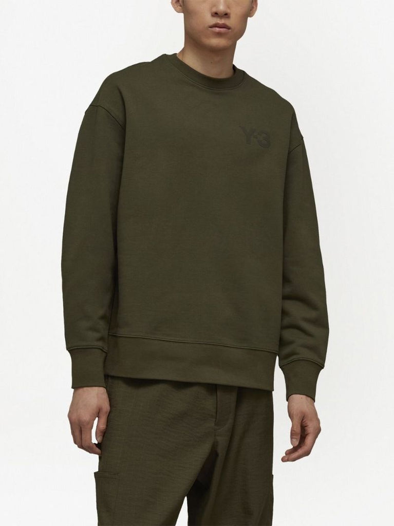 Green Logo Print Cotton Sweatshirt
