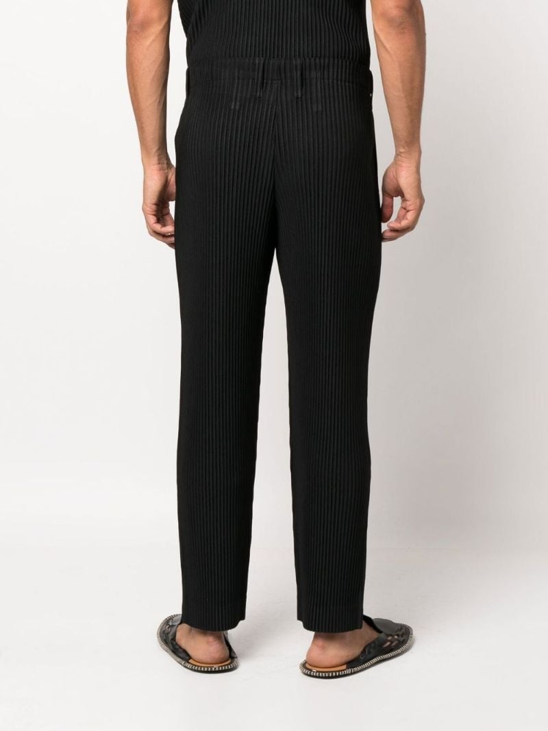 Black Tailored Pleats 1 Straight-leg PlissÃ_x0083_Â© Trousers