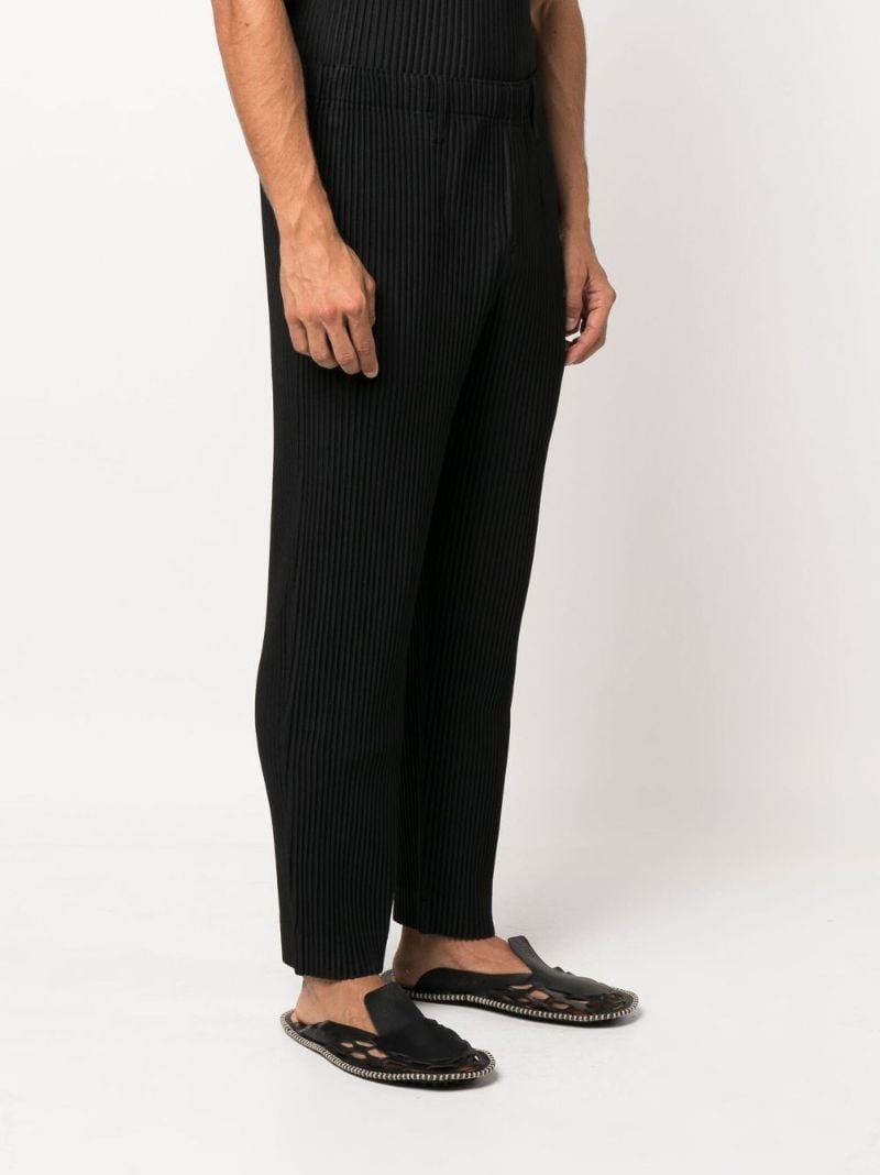 Black Tailored Pleats 1 Straight-leg PlissÃ_x0083_Â© Trousers