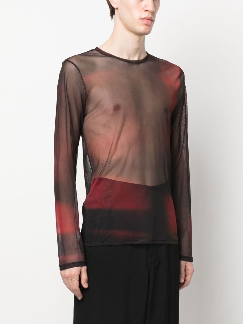 Red Dark Lights Long Sleeve T-shirt