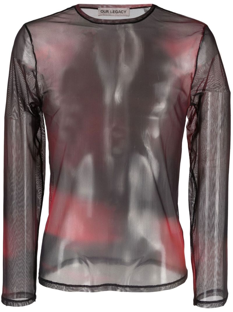 Red Dark Lights Long Sleeve T-shirt