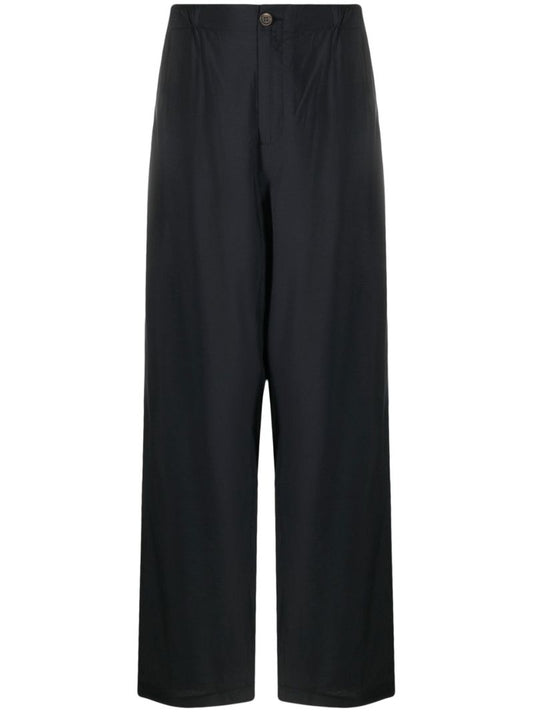 Black Luft Straight Leg Trousers