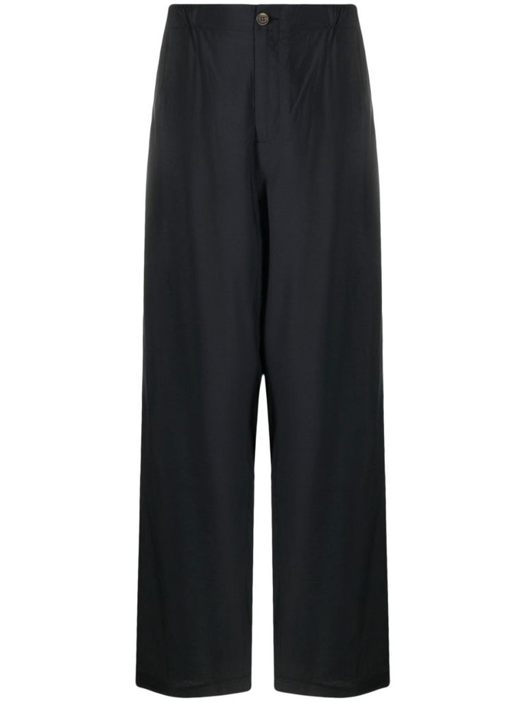 Black Luft Straight Leg Trousers