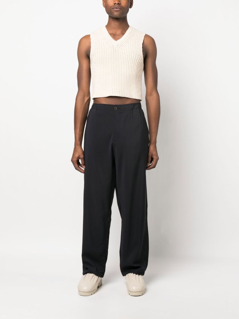 Black Luft Straight Leg Trousers