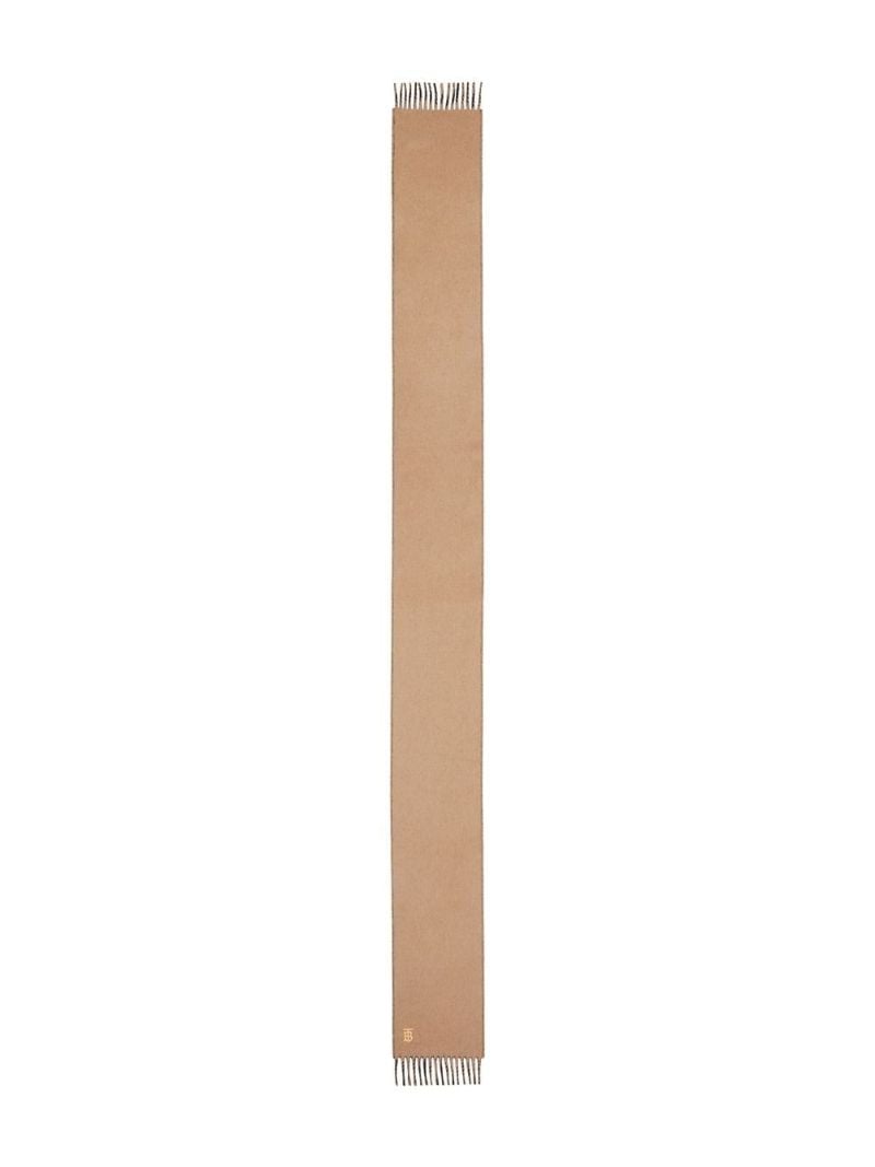 Brown Reversible Logo-plaque Cashmere Scarf