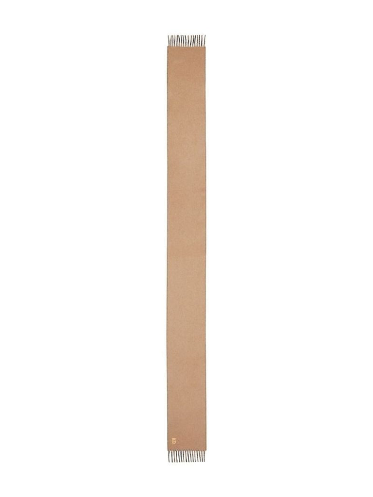 Brown Reversible Logo-plaque Cashmere Scarf