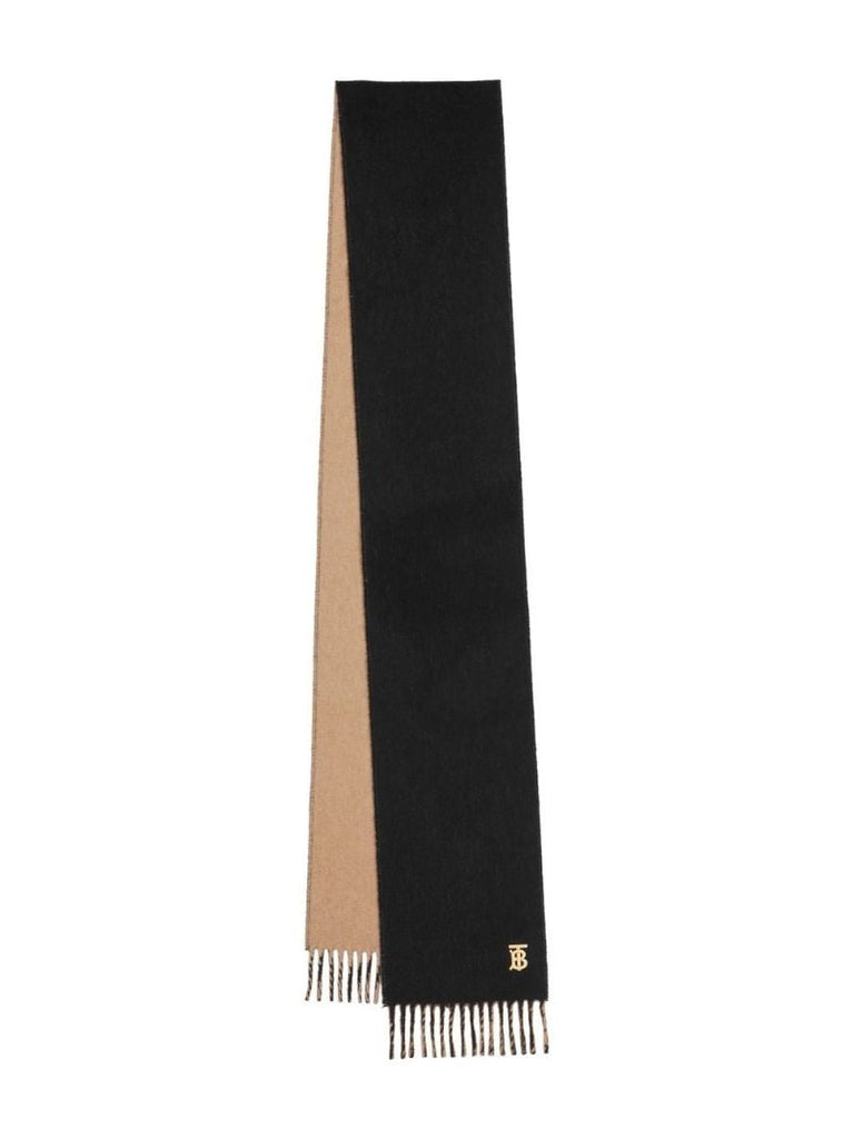 Brown Reversible Logo-plaque Cashmere Scarf