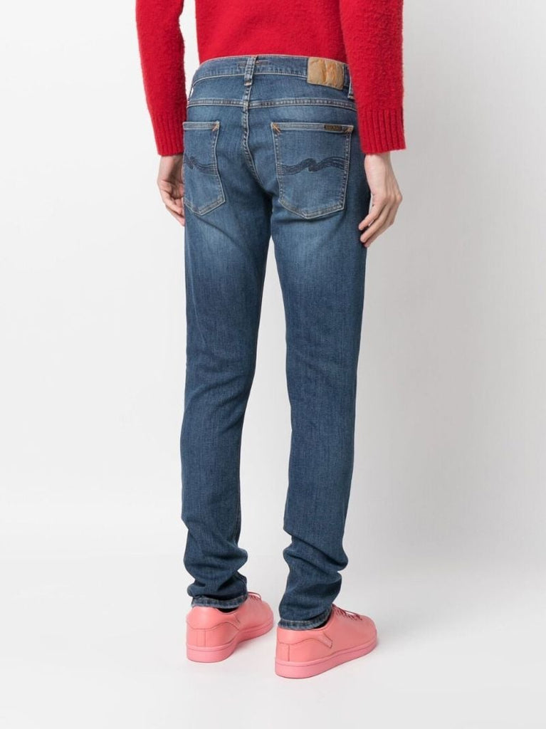 Blue Tight Terry Skinny Jeans