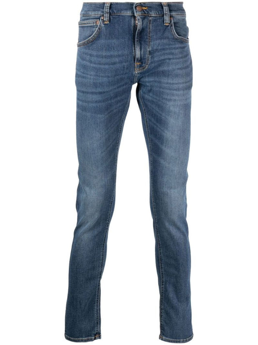 Blue Tight Terry Skinny Jeans