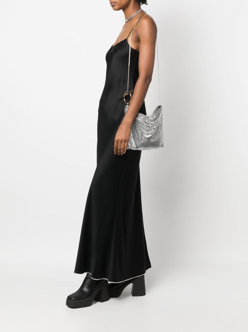 Silver Pixel T-bar Cross Body Bag
