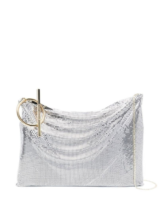 Silver Pixel T-bar Cross Body Bag