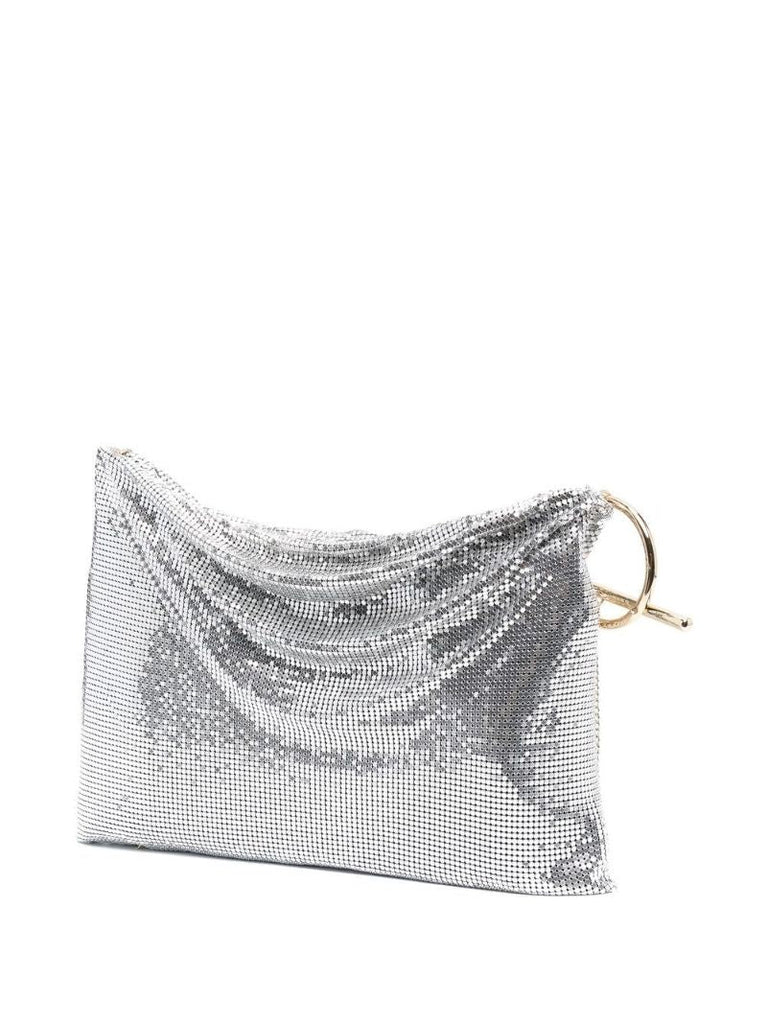 Silver Pixel T-bar Cross Body Bag