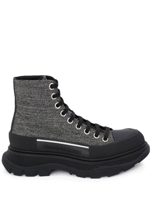 Black Tread Slick High-top Sneakers