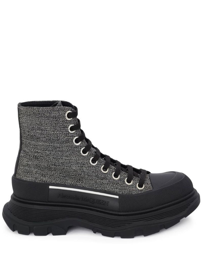 Black Tread Slick High-top Sneakers