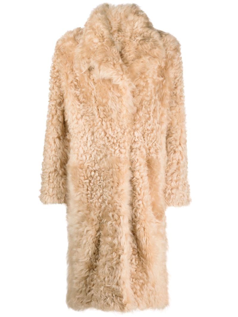 Neutral Alara Shearling Coat