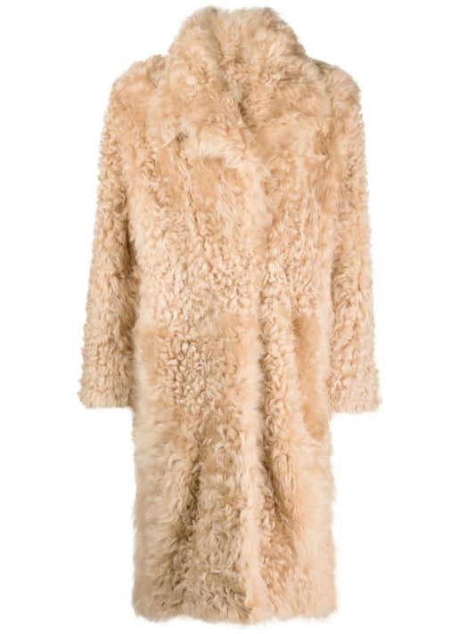 Neutral Alara Shearling Coat