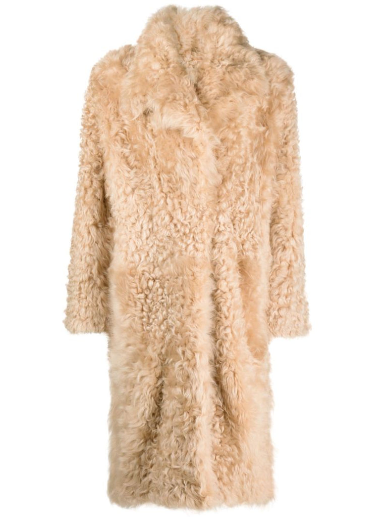 Neutral Alara Shearling Coat