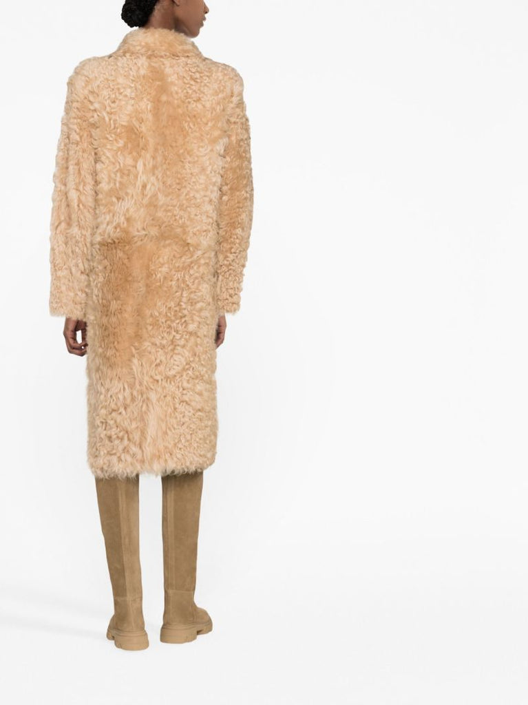 Neutral Alara Shearling Coat