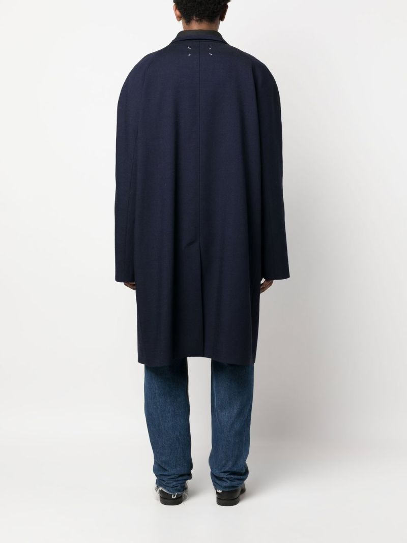 Blue Single-breasted Coat