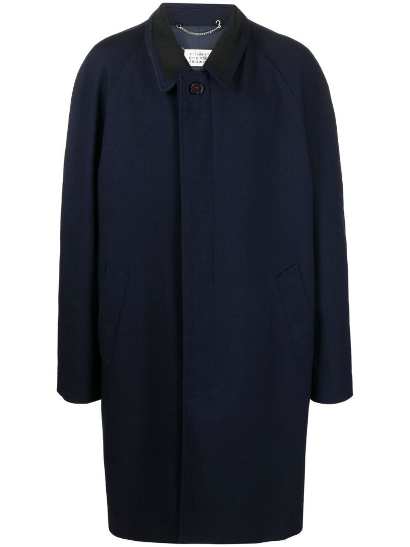 Blue Single-breasted Coat