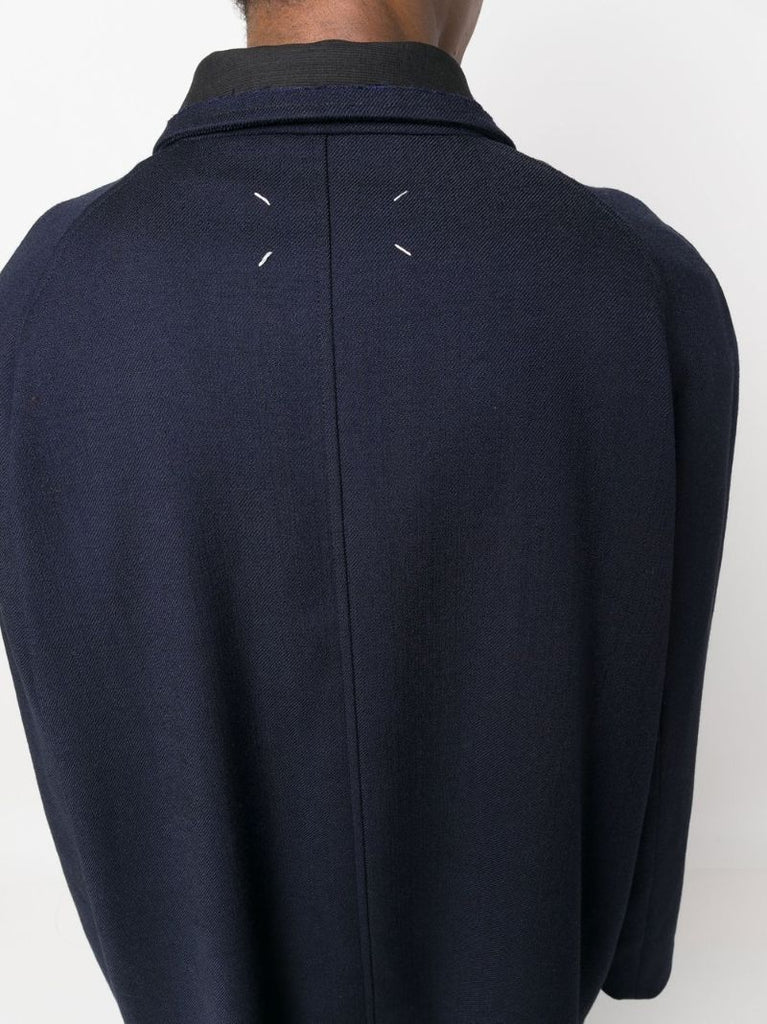 Blue Single-breasted Coat