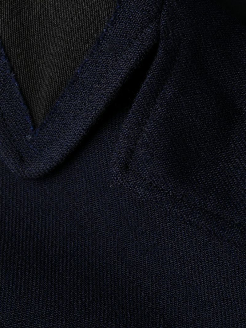 Blue Single-breasted Coat