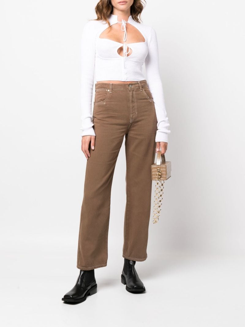 Brown Cowboy Straight-leg Jeans