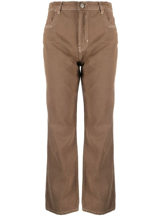 Brown Cowboy Straight-leg Jeans