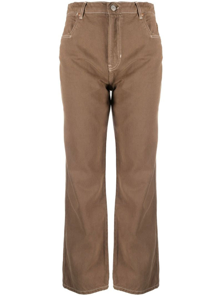 Brown Cowboy Straight-leg Jeans