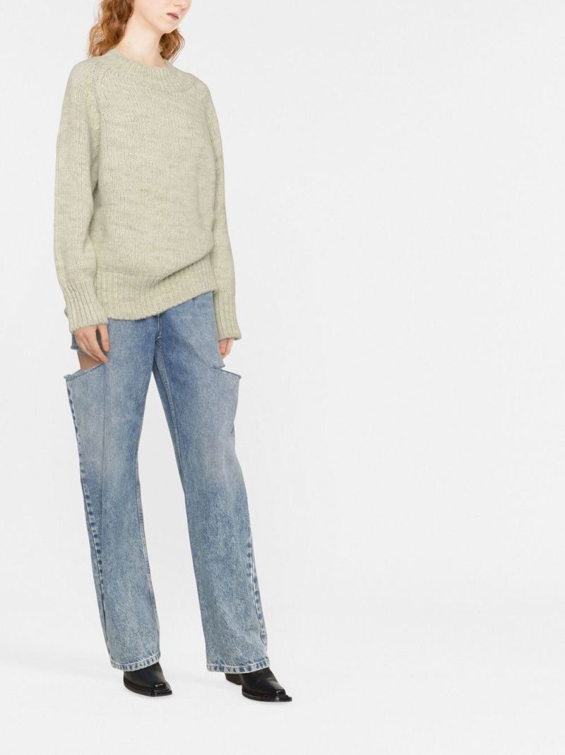 Green Chunky Knit Sweater