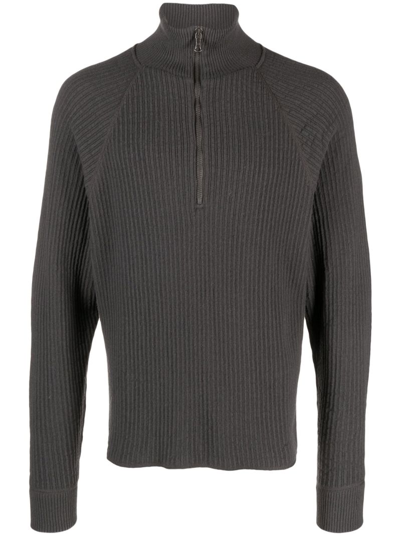 Grey Half Zip Sweater