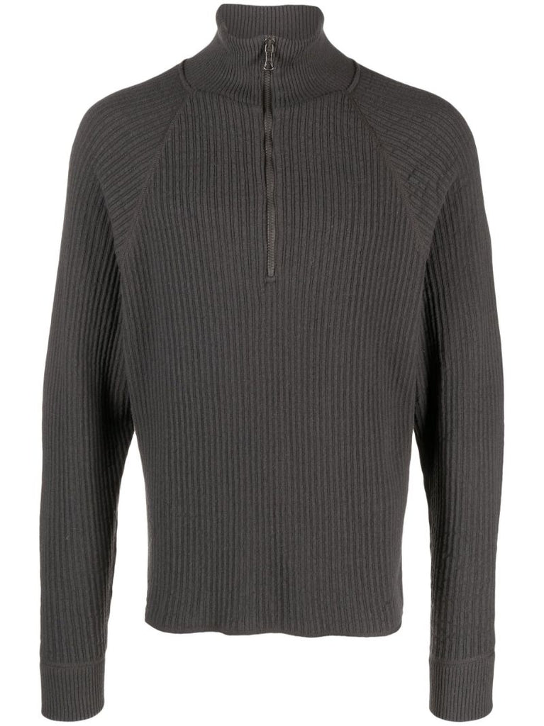 Grey Half Zip Sweater