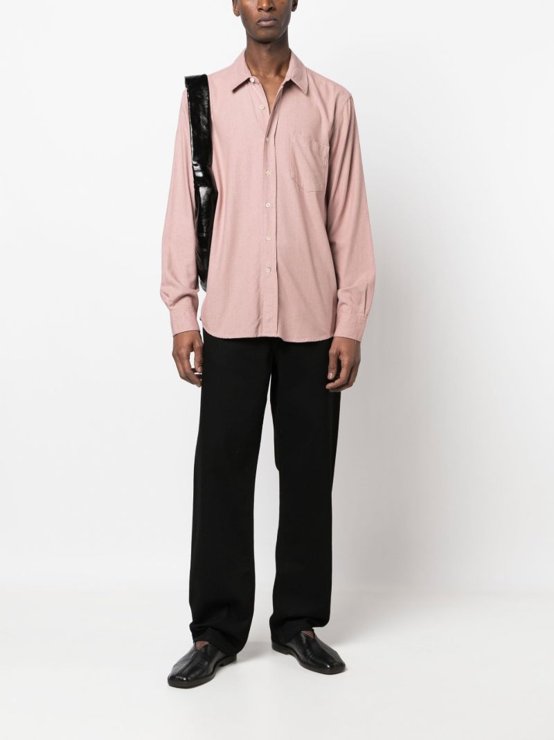 Pink Silk Long-sleeve Shirt