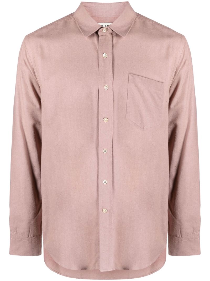Pink Silk Long-sleeve Shirt