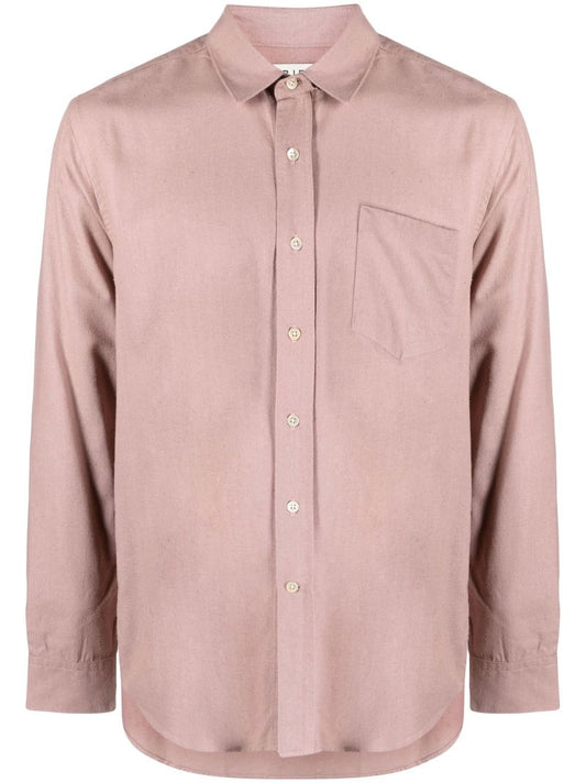 Pink Silk Long-sleeve Shirt